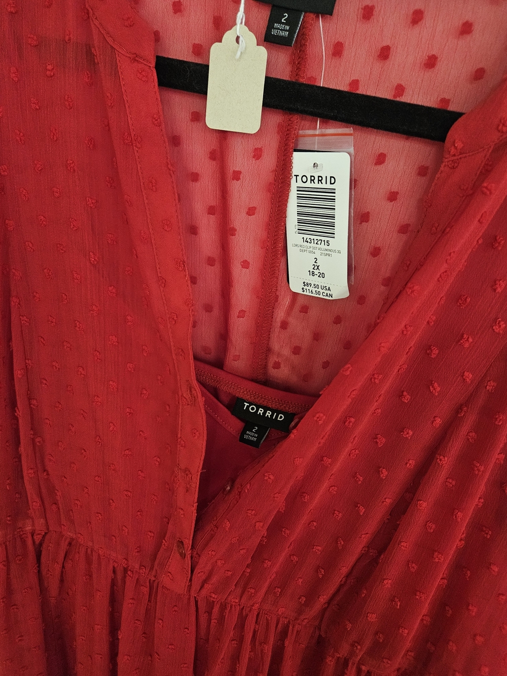 Torrid Red Textured Women's Dress - Picture 8 of 8